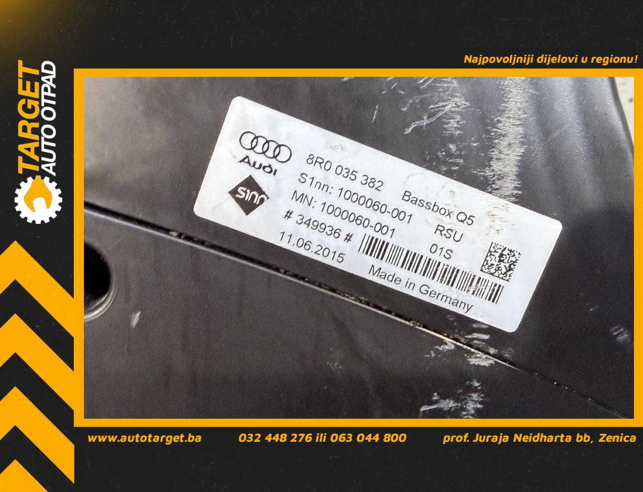 DIJELOVI POJACALO AUDI Q5 > 12-16 2.0 8R0035382