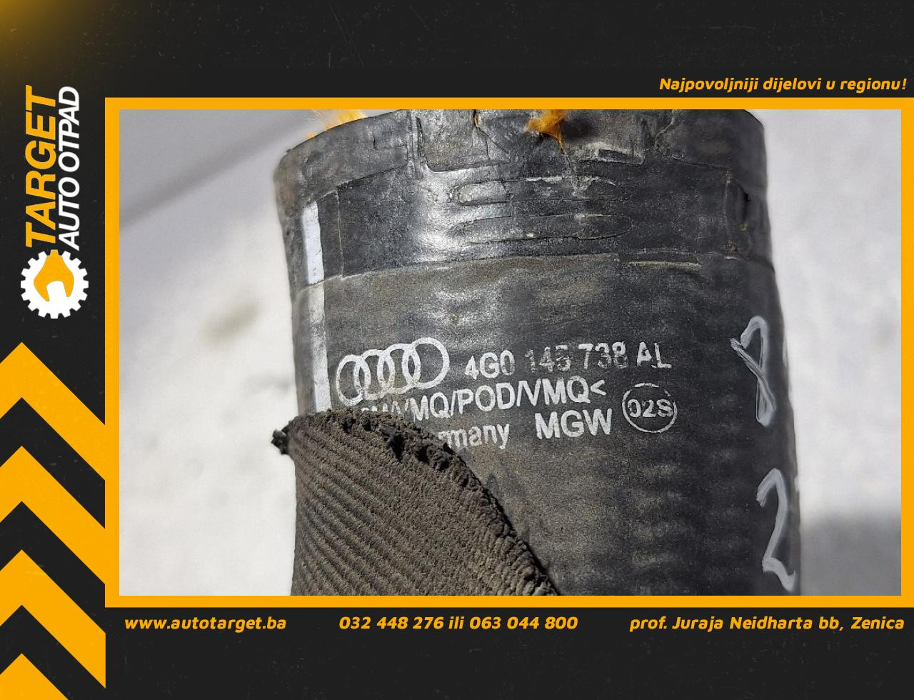 DIJELOVI CRIJEVO INTERKULERA AUDI A7 > 14 - 18 3.0 4G0145738AL