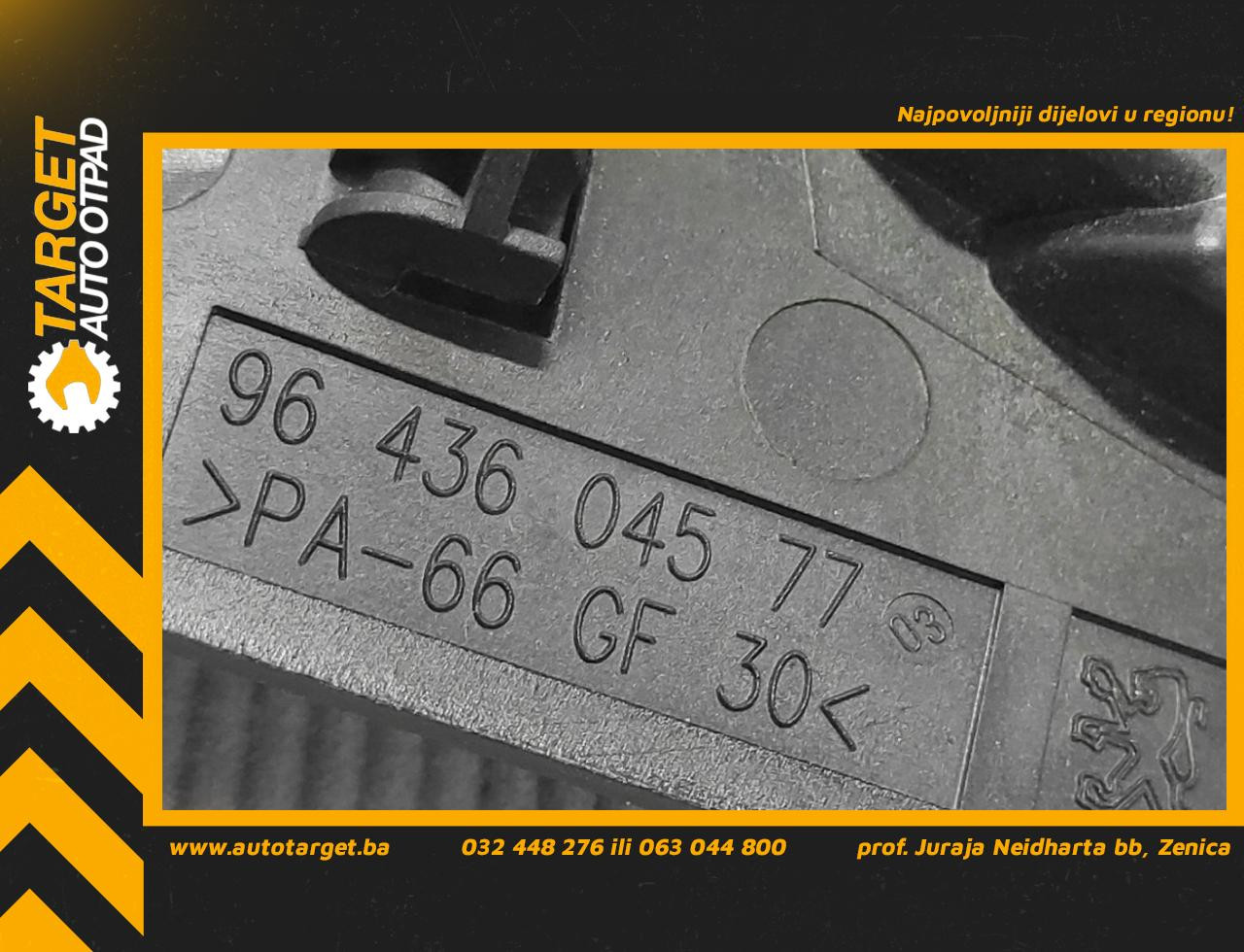 UNUTRASNJA RUCKA VRATA PEUGEOT 307 > 01-05 9643604577