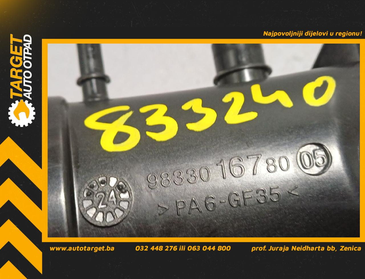 DIJELOVI CRIJEVO OPEL ASTRA L > 22 -  1.2 9833016780