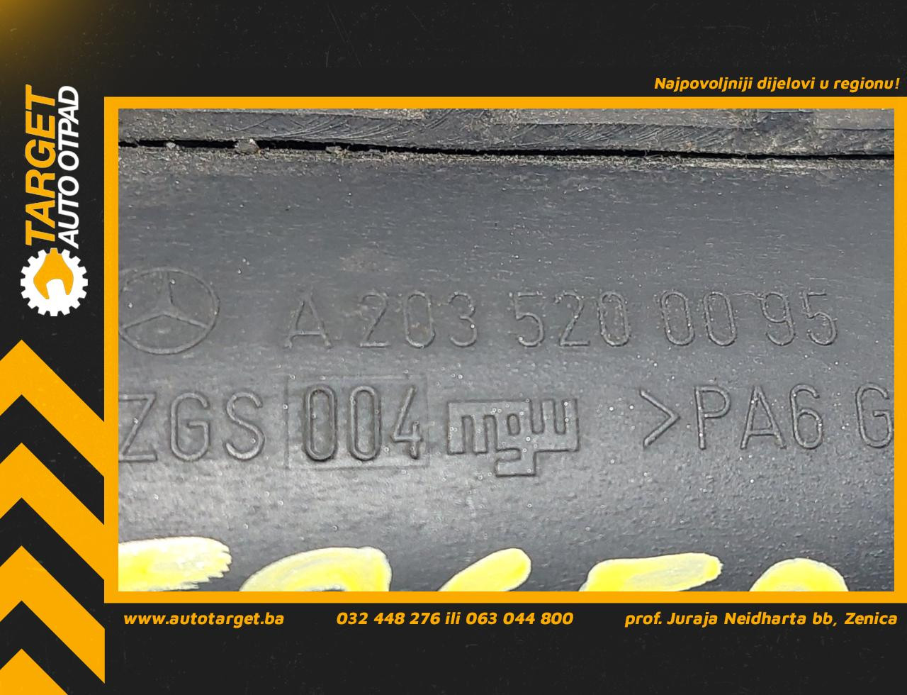 DIJELOVI CRIJEVO MERCEDES C KLASA (W203) > 00-04 A2035200095
