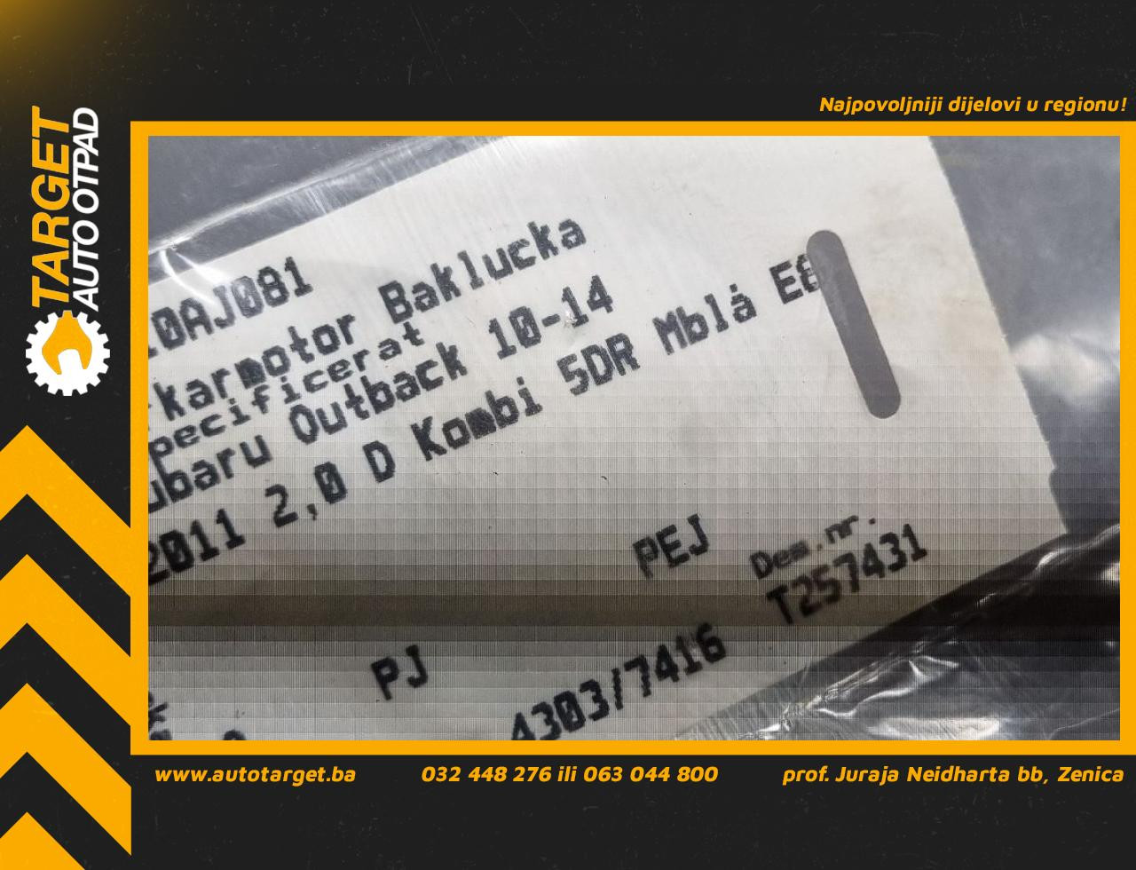 MOTORIC BRISACA GEPEKA SUBARU OUTBACK > 10-13 86510AJ081