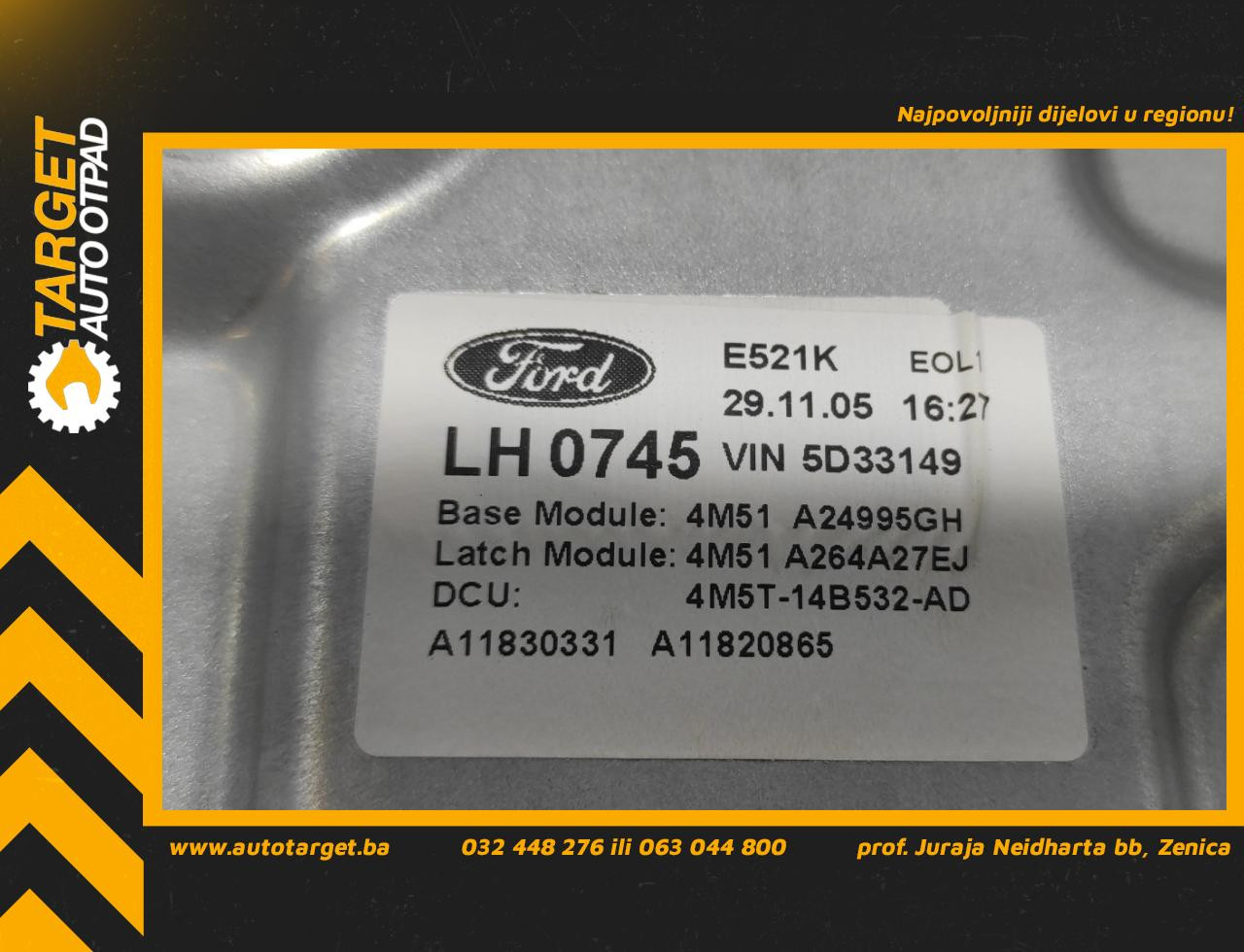 ELEKTRO PODIZAC STAKLA FORD FOCUS > 05-07 4M51A24995GH