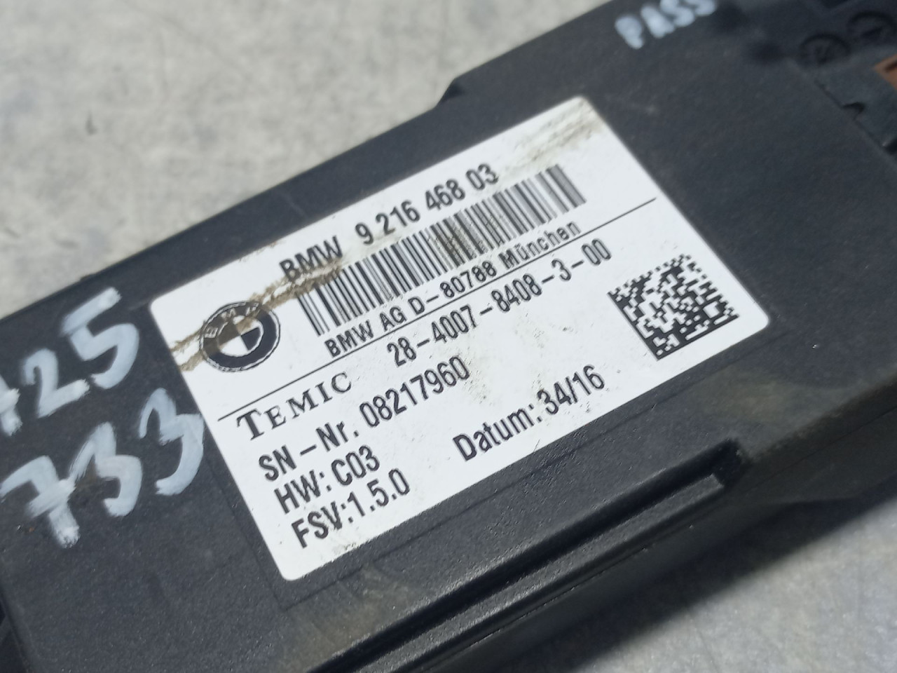 ELEKTRONIKA MODUL SJEDISTA BMW X4 (F26) > 13-18 9216468