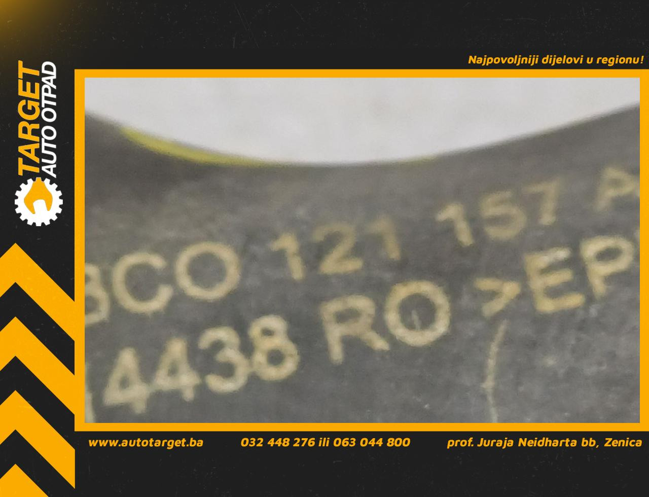 DIJELOVI CRIJEVO VW CADDY > 03-10 1.9 3C0121157AA