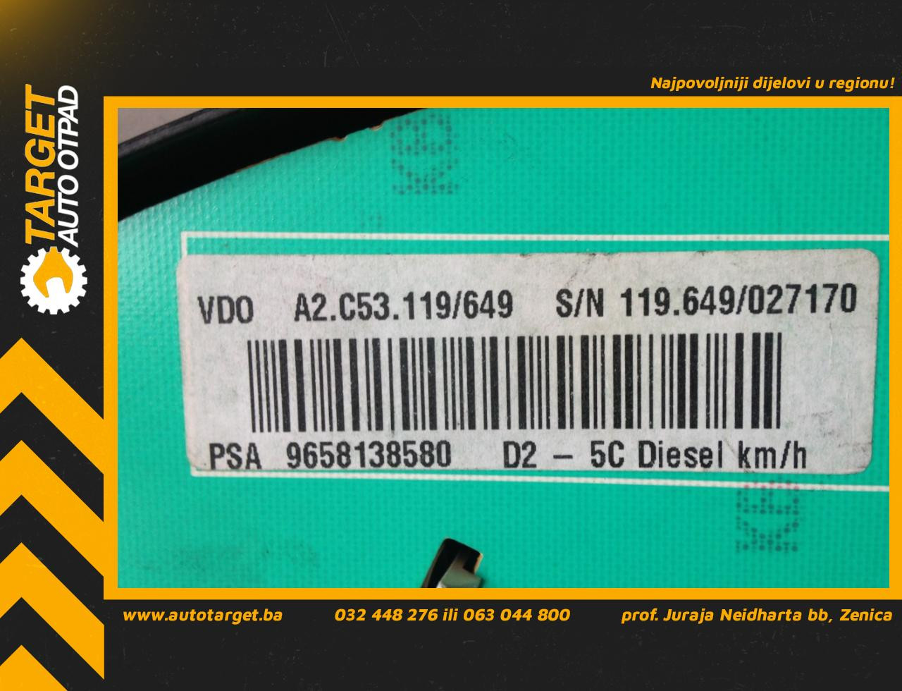 DIJELOVI CELER SAT PEUGEOT 407 > 04-07 9658138580