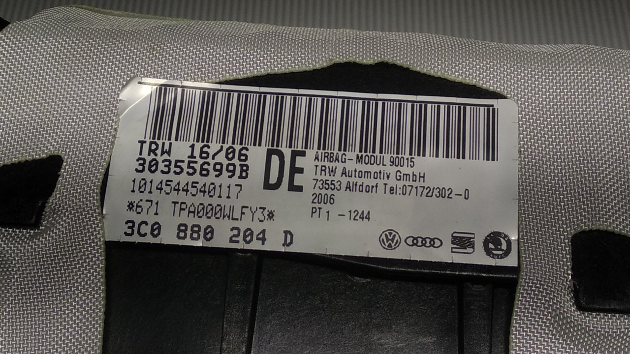 AIRBAG SUVOZACA VW PASSAT B6 > 05-10 3C0880204D