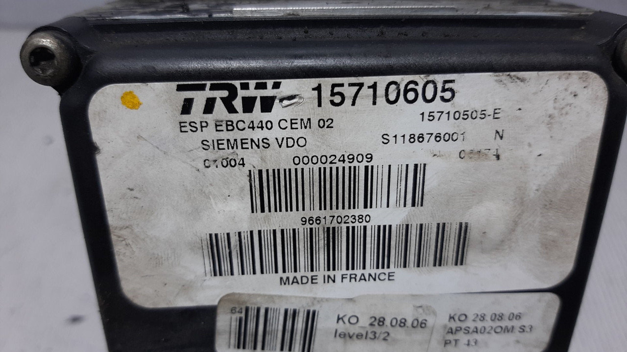 ABS ELEKTRONIKA PEUGEOT 407 > 04-07 15710605