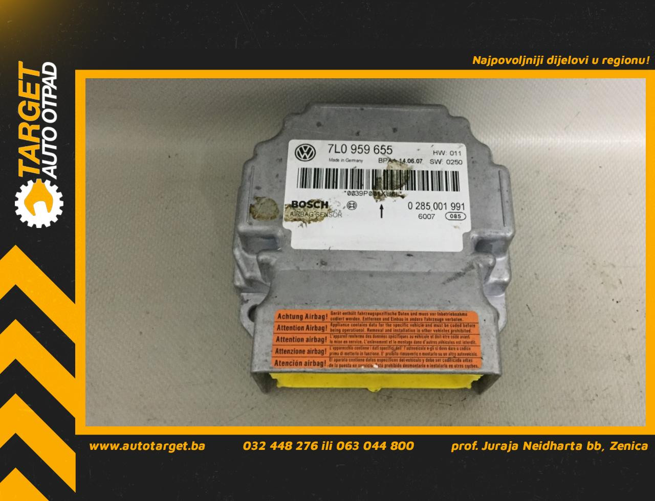 DIJELOVI ELEKTRONIKA AIRBAGA VW TOUAREG > 07-10 7L0959655