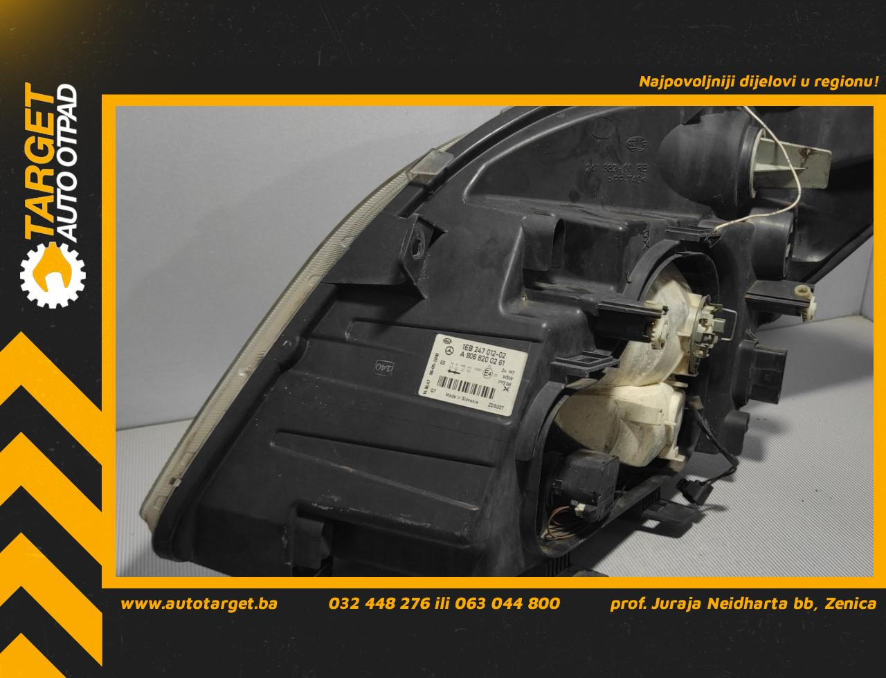 DIJELOVI FAR MERCEDES SPRINTER > 06-13 2.2 A9068200261