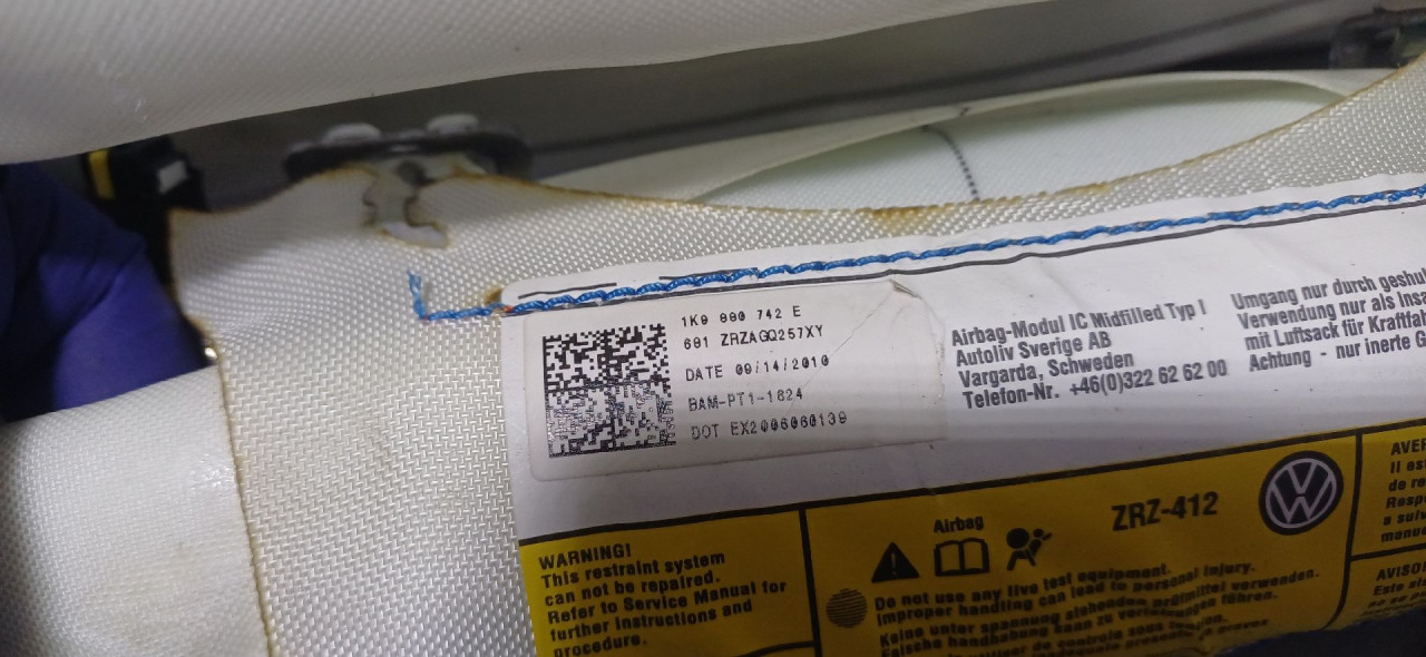 KROVNI AIRBAG VW GOLF 6 SW > 09-13 1K9880742E