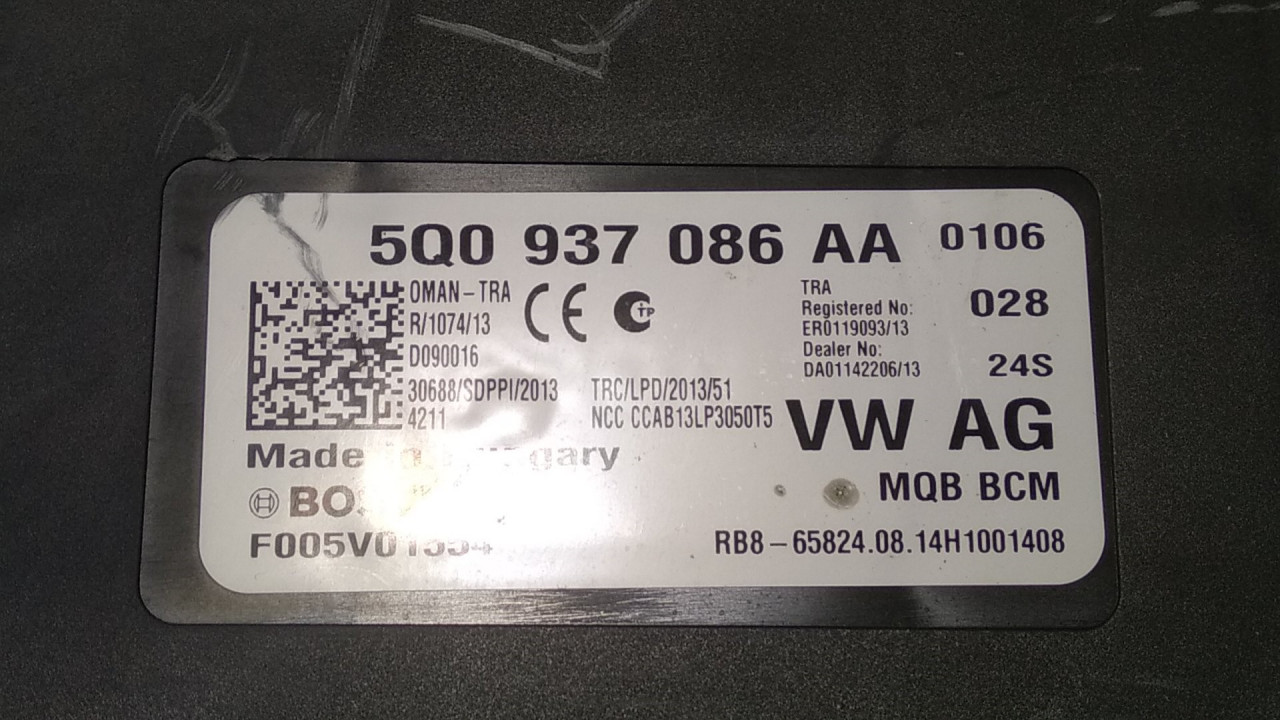 BCM ELEKTRONIKA SKODA OCTAVIA > 13-16 5Q0937086AA