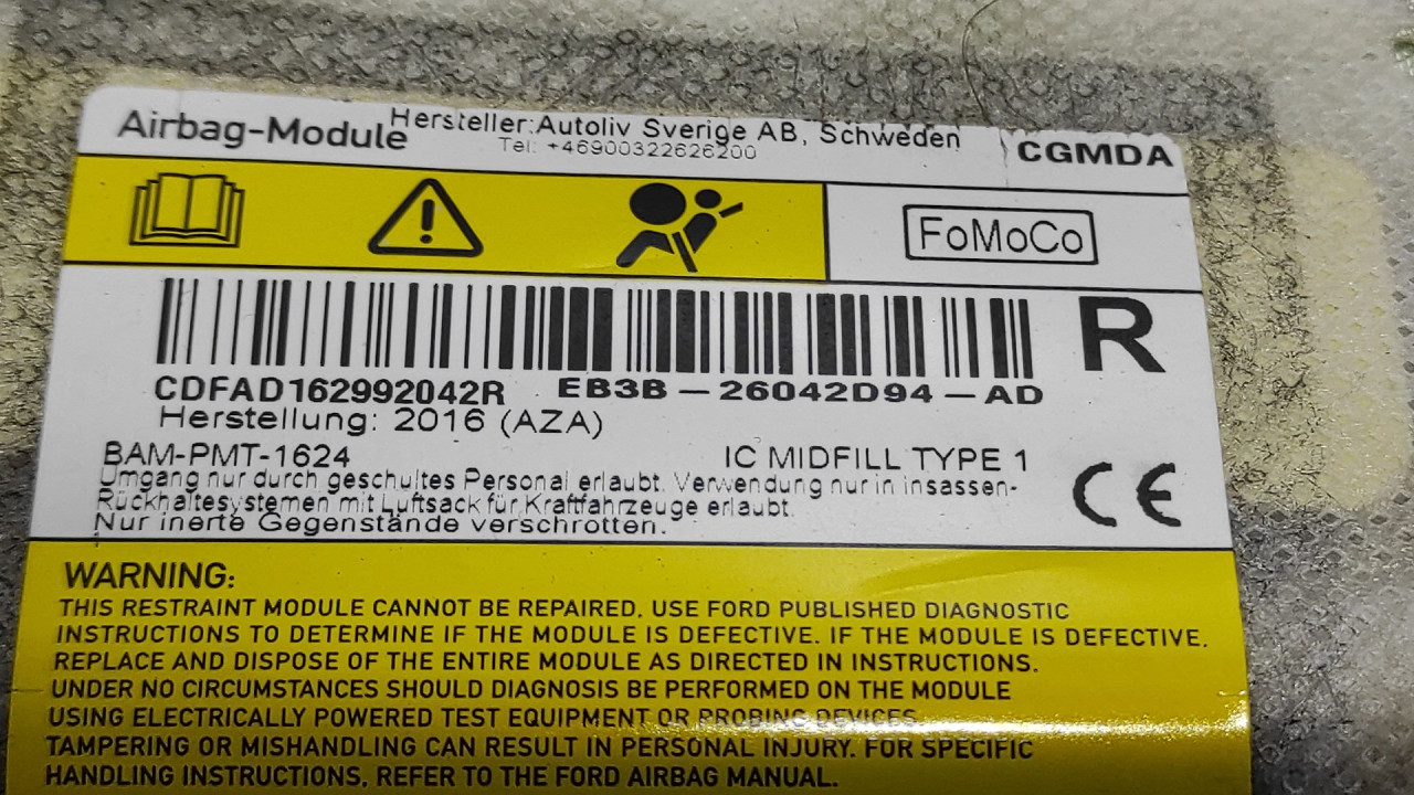 KROVNI AIRBAG FORD RANGER > 16- EB3B-26042D94-AD
