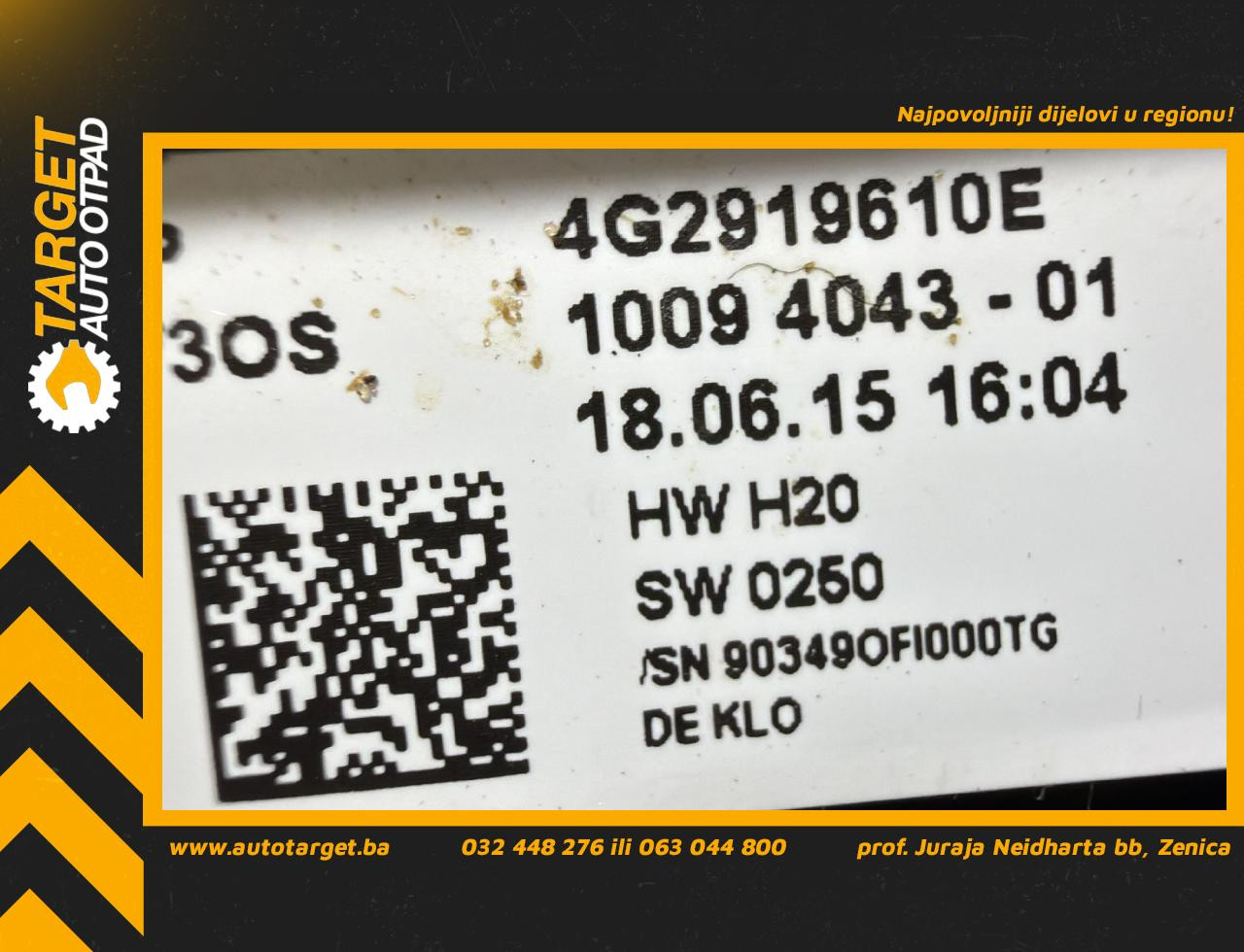 DIJELOVI CENTRALNA KONZOLA AUDI A6 4G > 14-18 3.0 4G2919610E