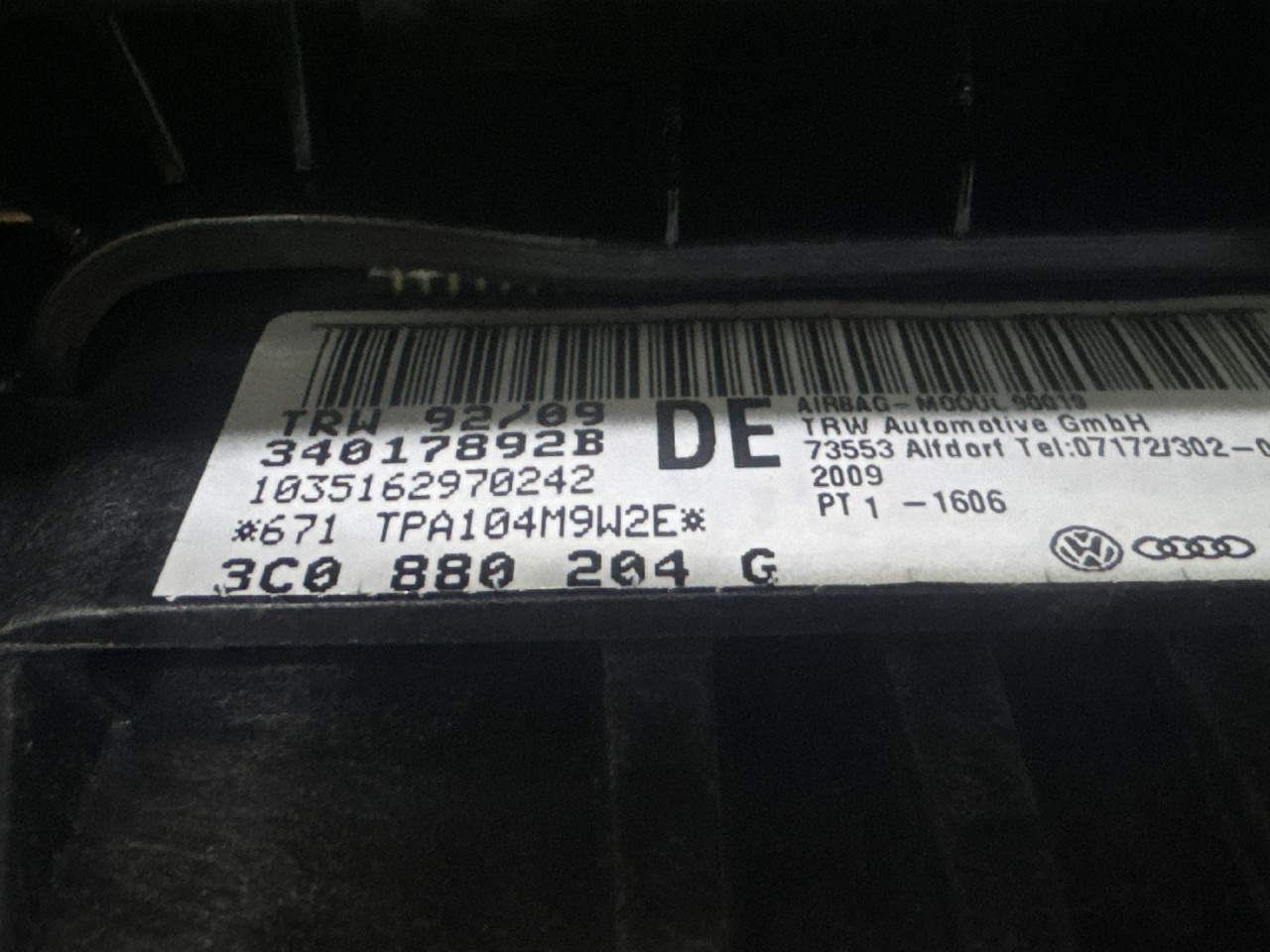 AIRBAG SUVOZACA VW PASSAT B6 > 05-10 3C0880204G