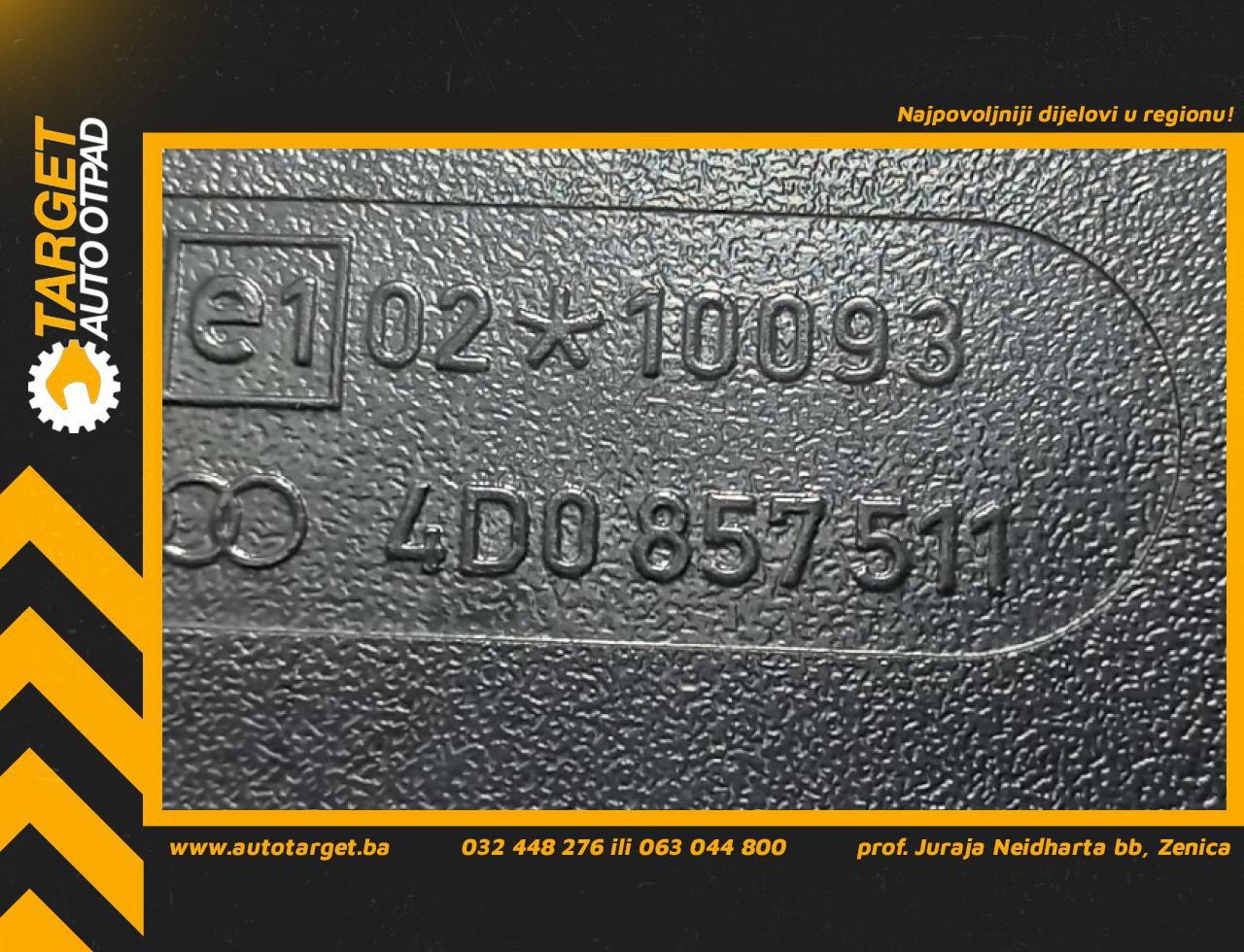 DIJELOVI UNUTRASNJI RETROVIZOR AUDI A6 > 97-01 4D0857511