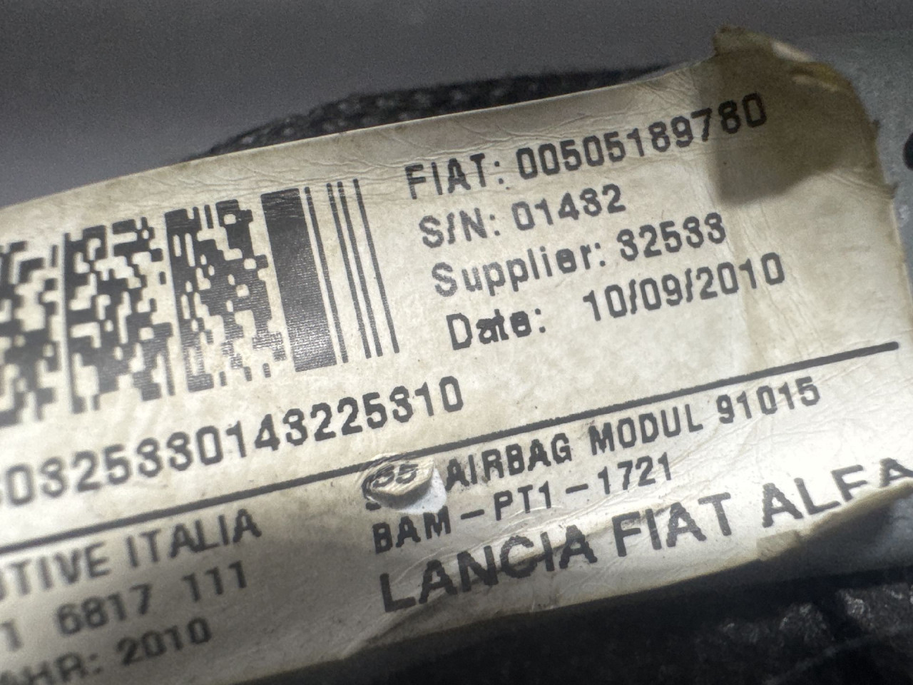 KROVNI AIRBAG ALFA ROMEO MITO > 08-16 00505189780