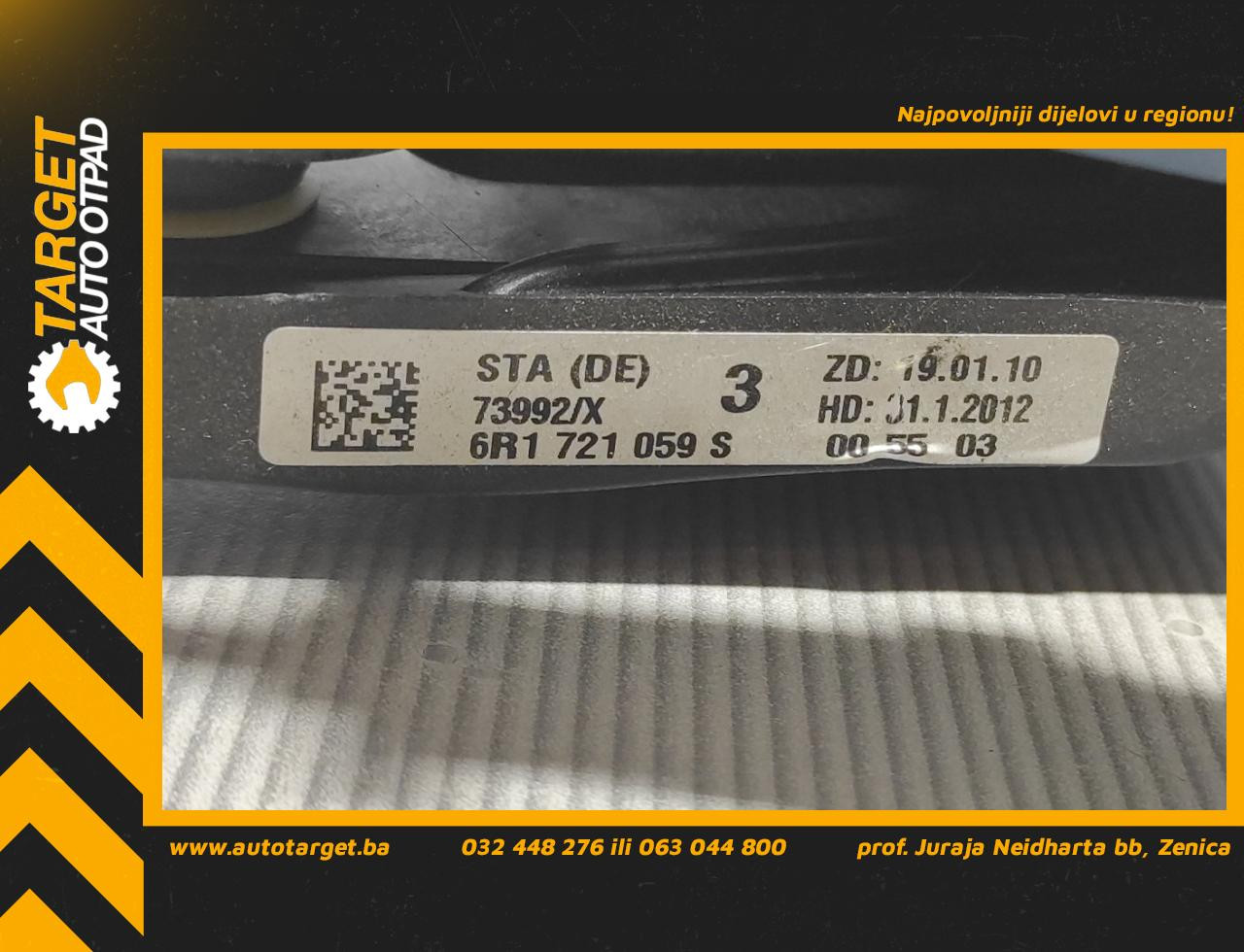 DIJELOVI PAPUCICA GASA VW POLO > 09-14 6R1721059S
