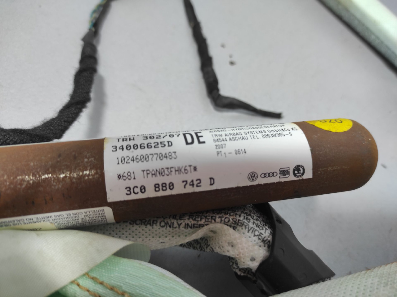 KROVNI AIRBAG VW PASSAT B6 > 05-10 3C0880742D
