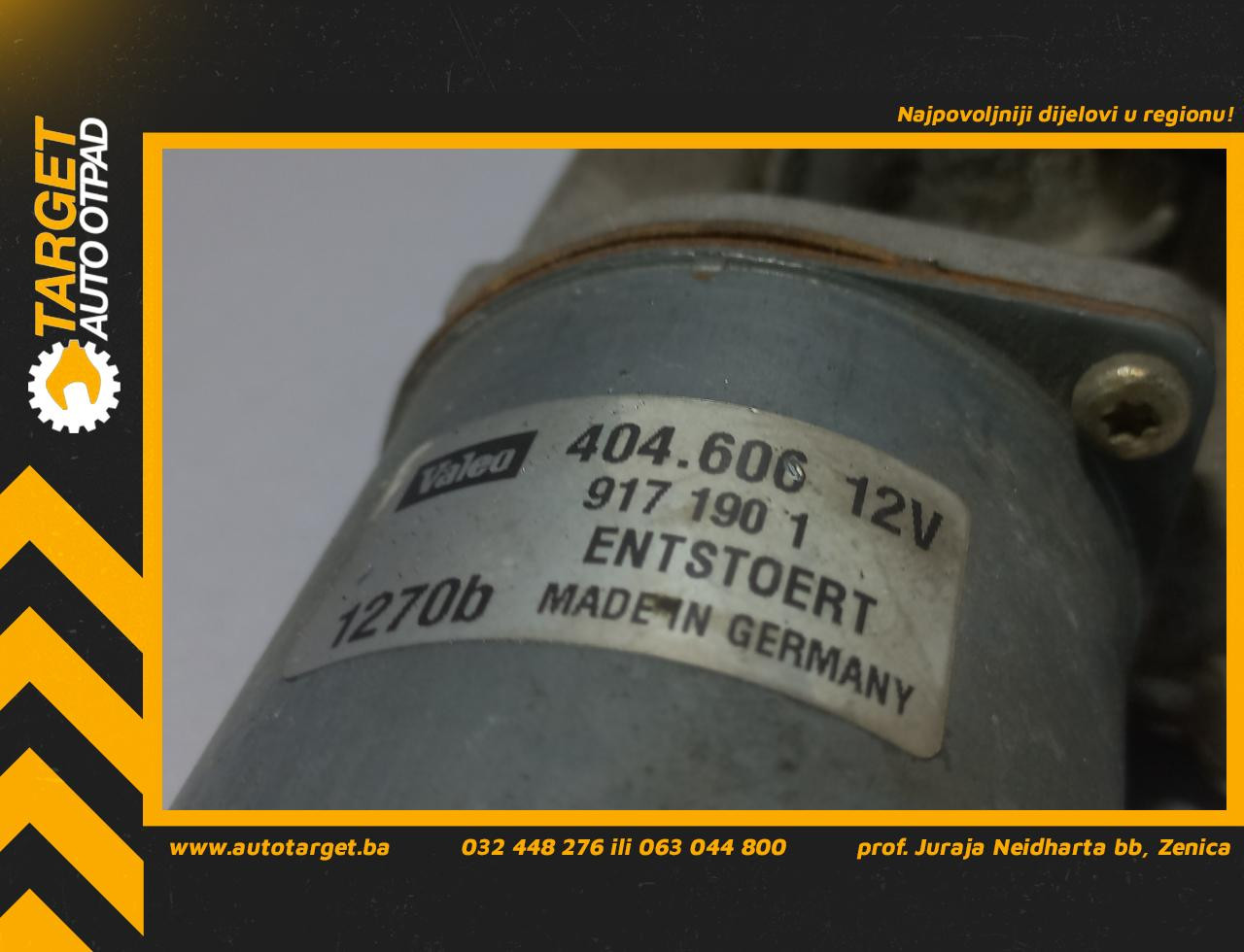 DIJELOVI MOTORIC PREDNJEG BRISACA VOLVO S60 > 00-05 9171901
