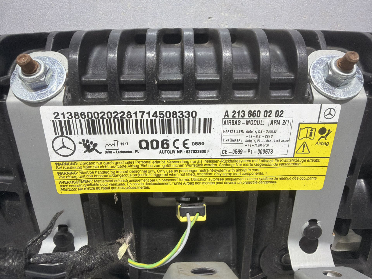 AIRBAG SUVOZACA MERCEDES E KLASA (W213/S213) > 16-23 A2138600202