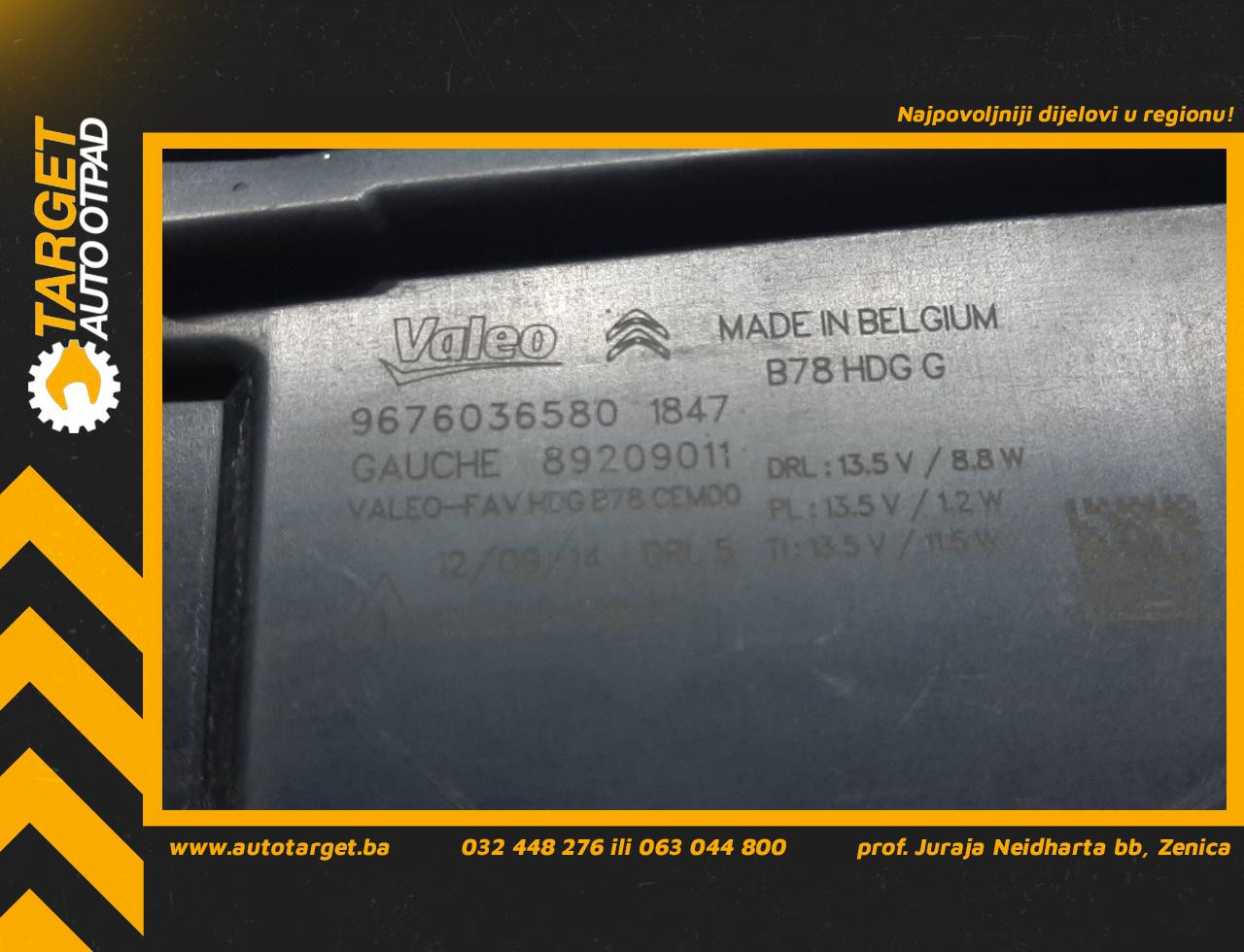 DNEVNO SVJETLO CITROEN C4 PICASSO > 07-10 9676036580