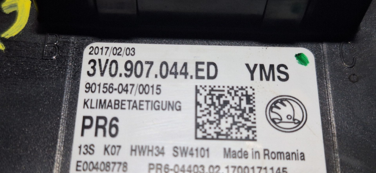 DIJELOVI PREKIDACI KLIME SKODA SUPERB > 15-19 2.0 3V0907044ED