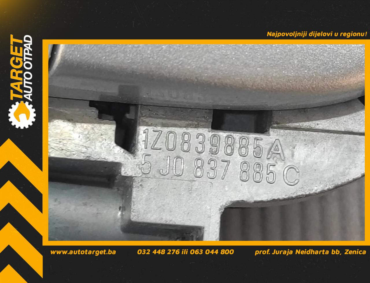 DIJELOVI RUCKA VRATA SKODA FABIA > 07-10 1Z0839885A