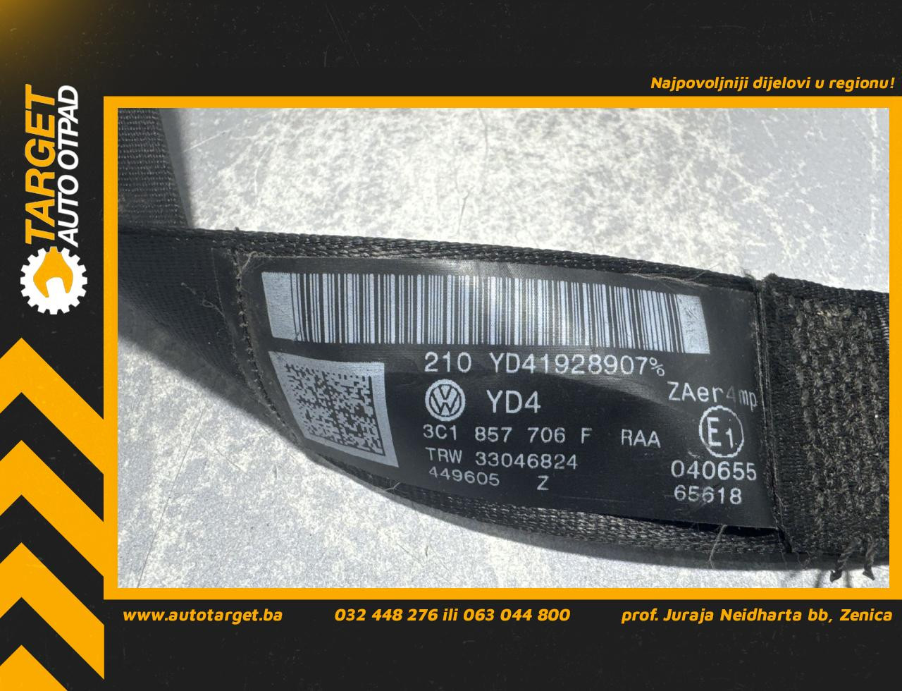 DIJELOVI POJAS VW PASSAT B6 > 05-10 2.0 3C1857706F