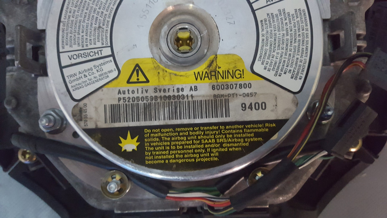 DIJELOVI AIRBAG VOLANA SAAB 9-3 > 98-03 600307800