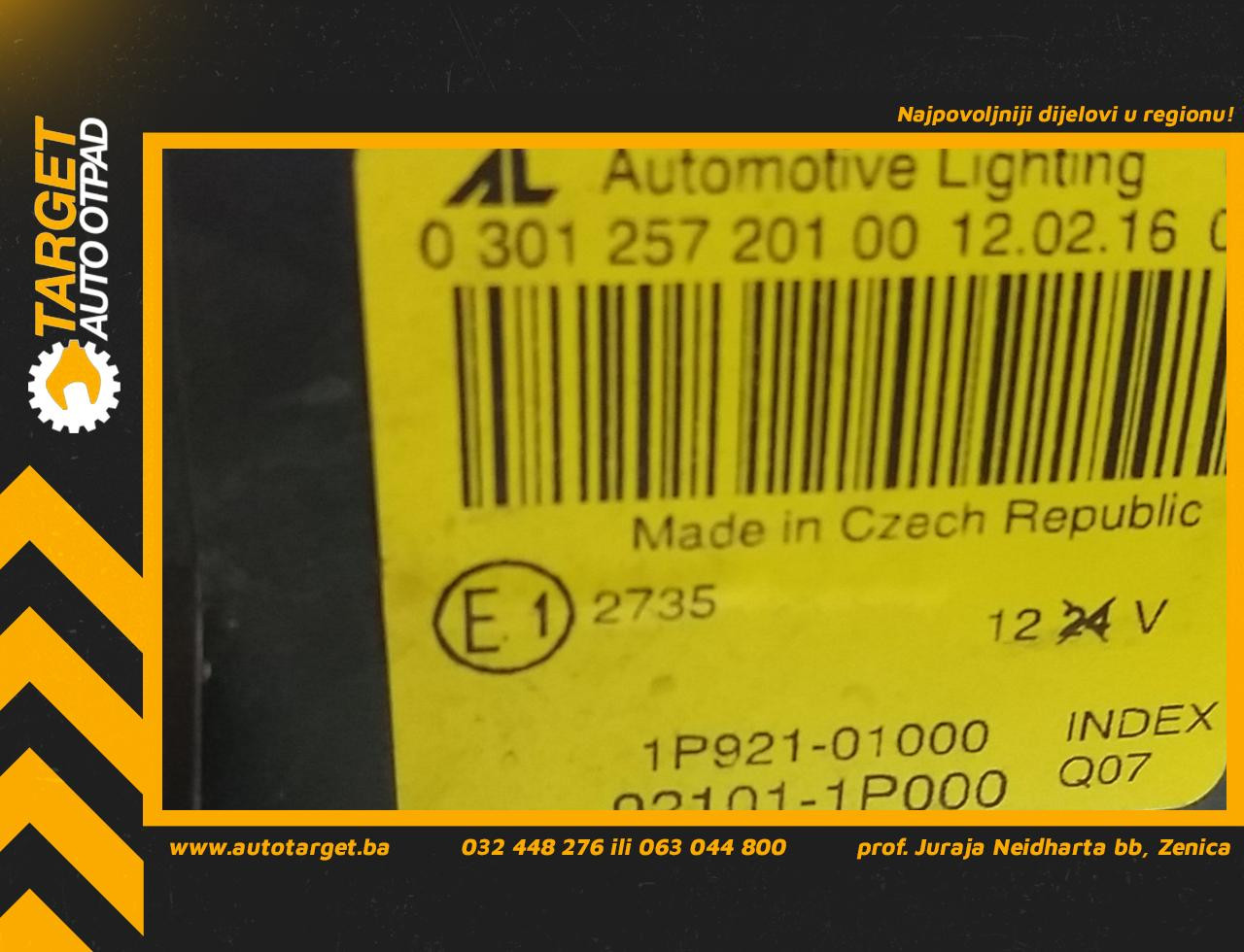 DIJELOVI FAR KIA VENGA > 10-15 1P92101000