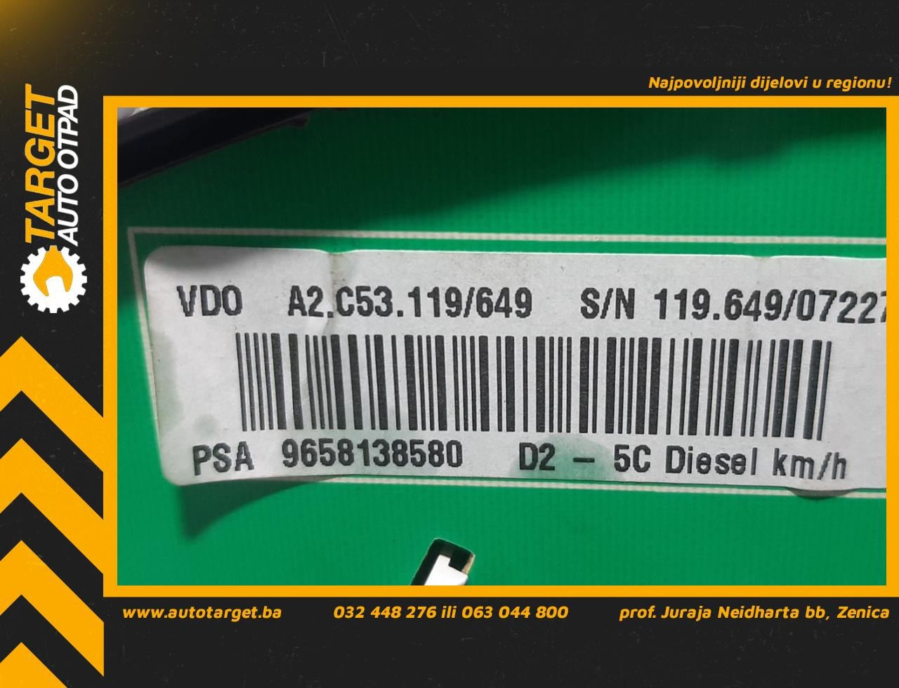DIJELOVI CELER SAT PEUGEOT 407 > 04-07 9658138580