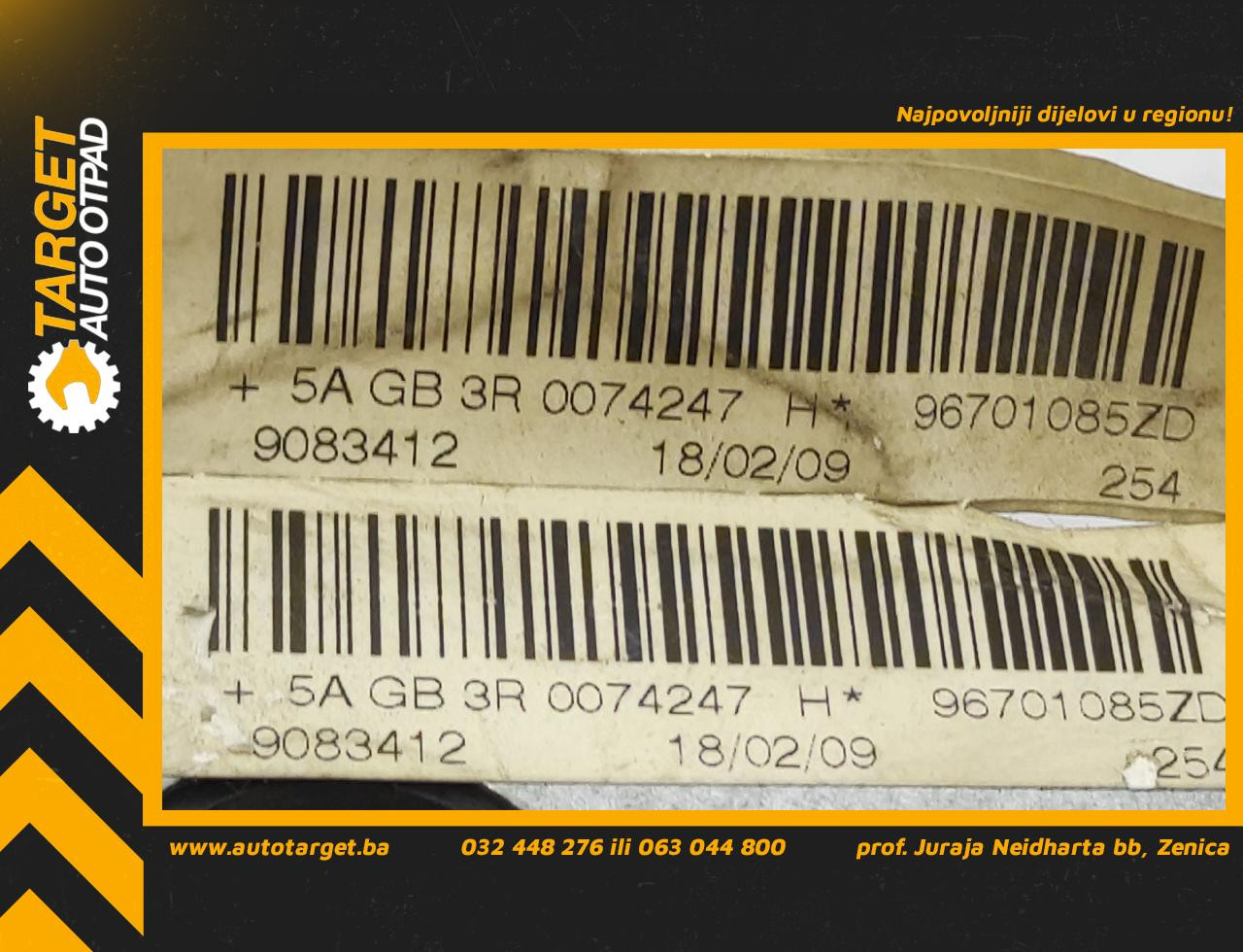 DIJELOVI AIRBAG VOLANA PEUGEOT 207 > 06-09 96701085ZD