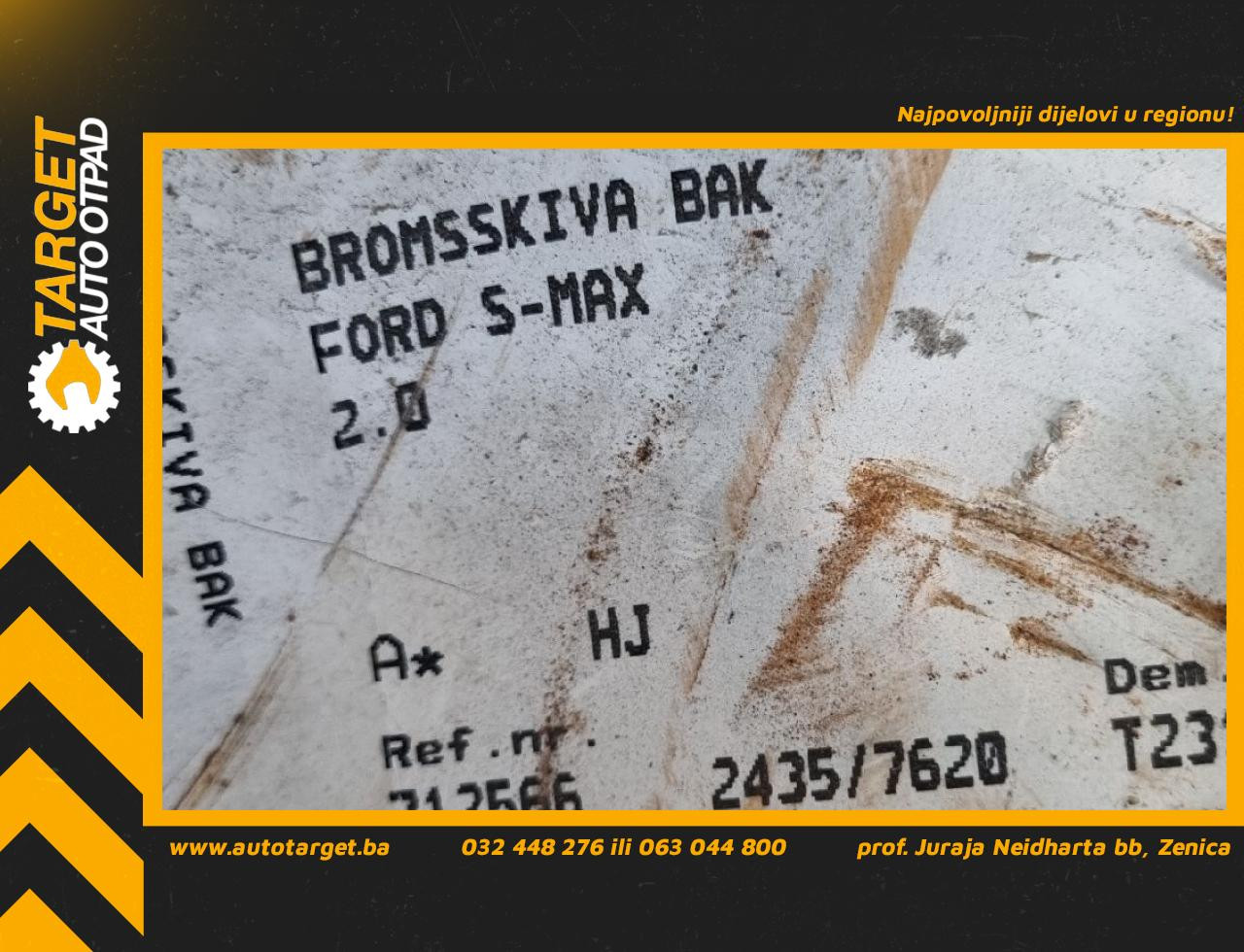 DIJELOVI KOCIONI DISK FORD S-MAX > 06-10