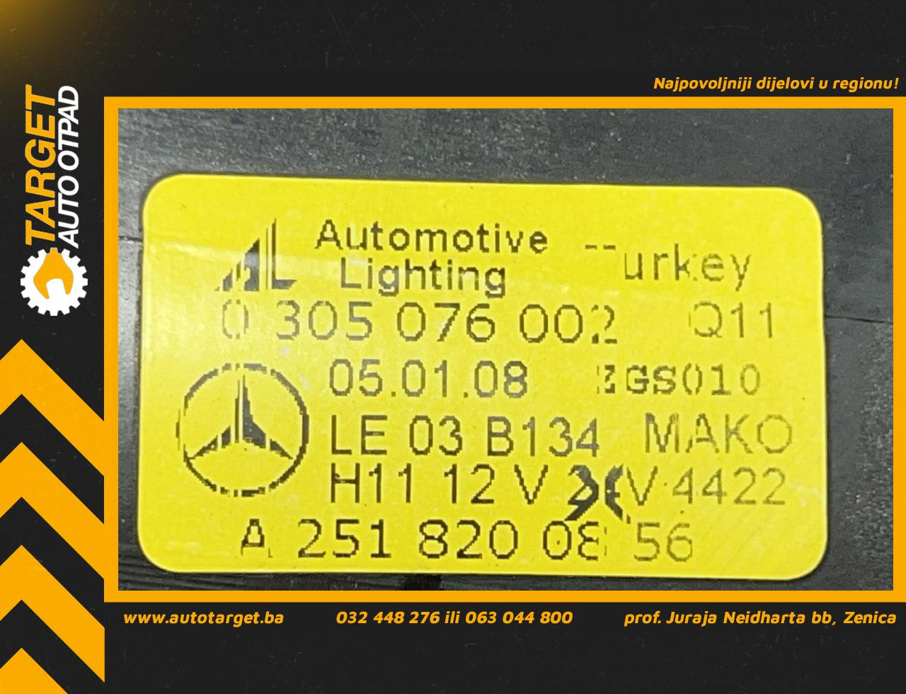 MAGLENKA MERCEDES C KLASA (W204) > 11-13 A2518200856