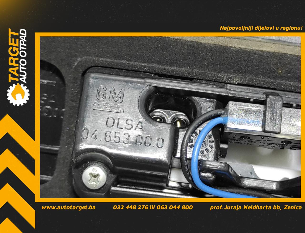 DIJELOVI RASVJETA TABLICA SAAB 9-5 > 06-09 04653000