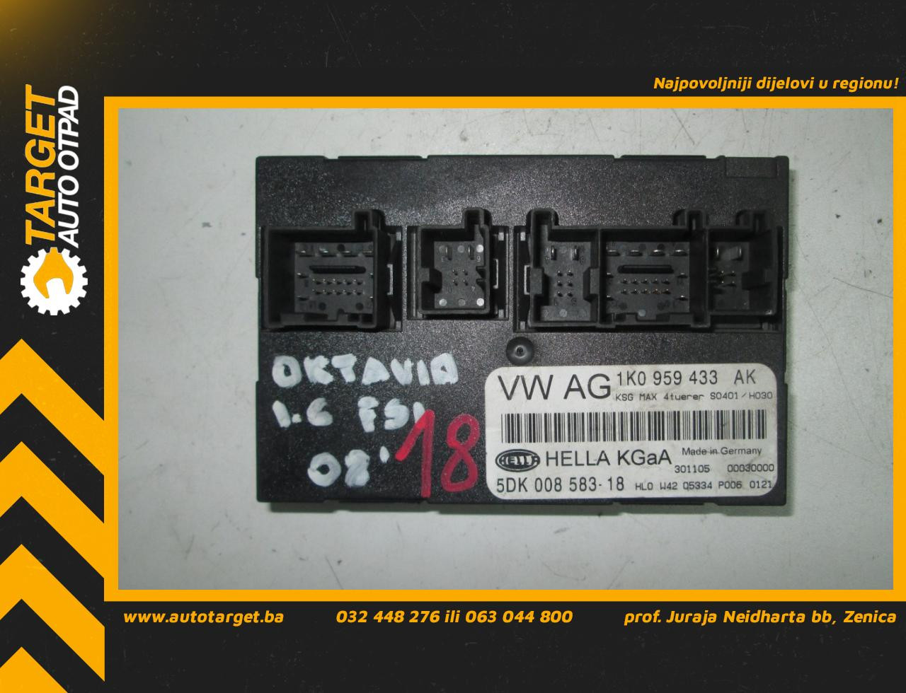 KOMFORT ELEKTRONIKA SKODA OCTAVIA > 00-04 1K0959433AK