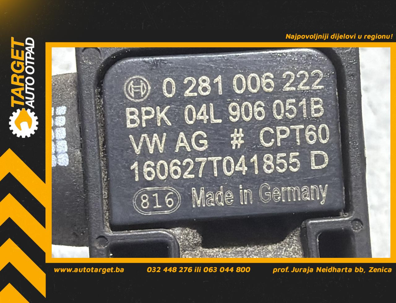 DIJELOVI SENZOR PRITISKA SKODA OCTAVIA > 13-16 1.6 04L906051B