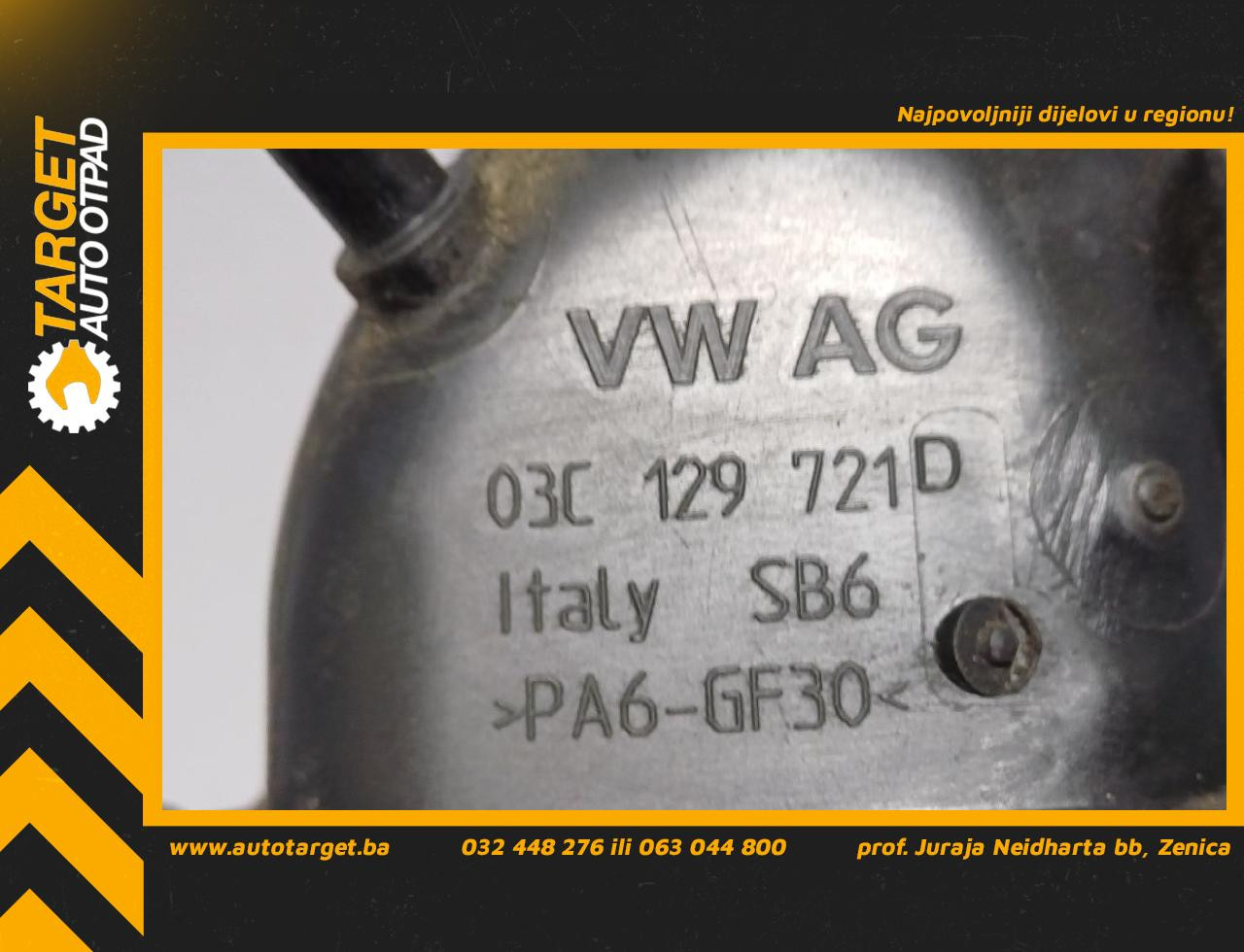 DIJELOVI CRIJEVO VW PASSAT B6 > 05-10 1.4 03C129721D
