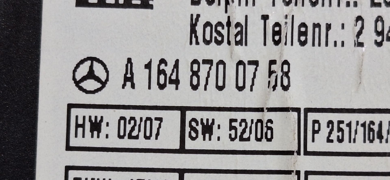 RASVJETA U KABINI MERCEDES ML (W164) > 08-11 A1648700758