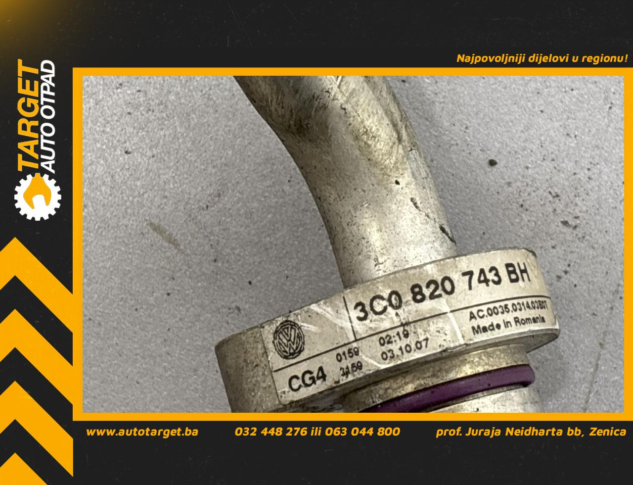 DIJELOVI CRIJEVO KLIME VW PASSAT B6 > 05-10 2.0 3C0820743