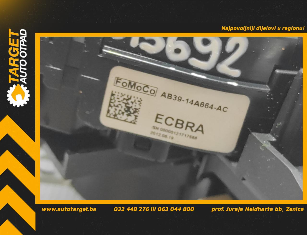 DIJELOVI SPULA VOLANA FORD RANGER > 16- AB3914A664AC