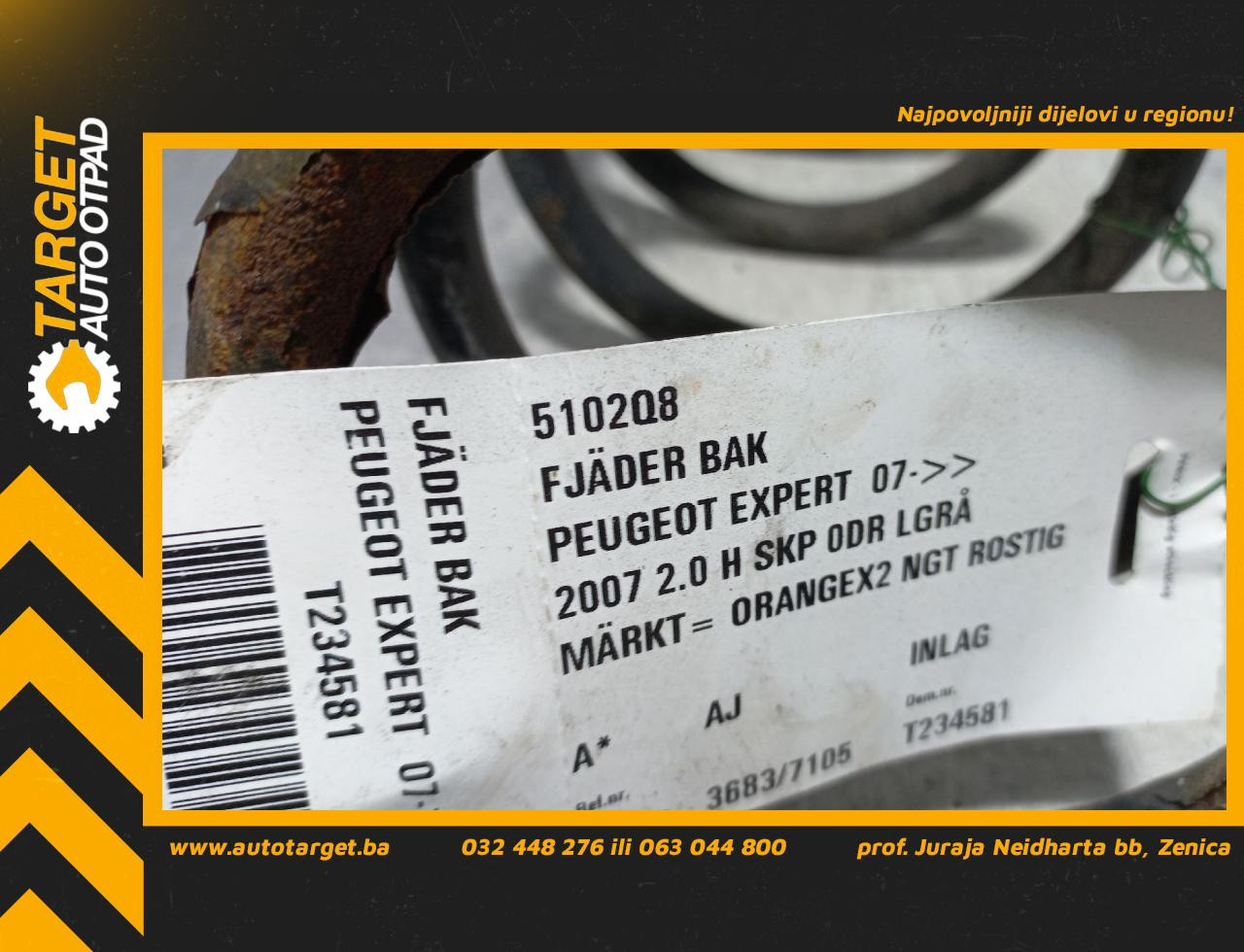 DIJELOVI OPRUGA AMORTIZERA PEUGEOT EXPERT > 07-16 5102Q8