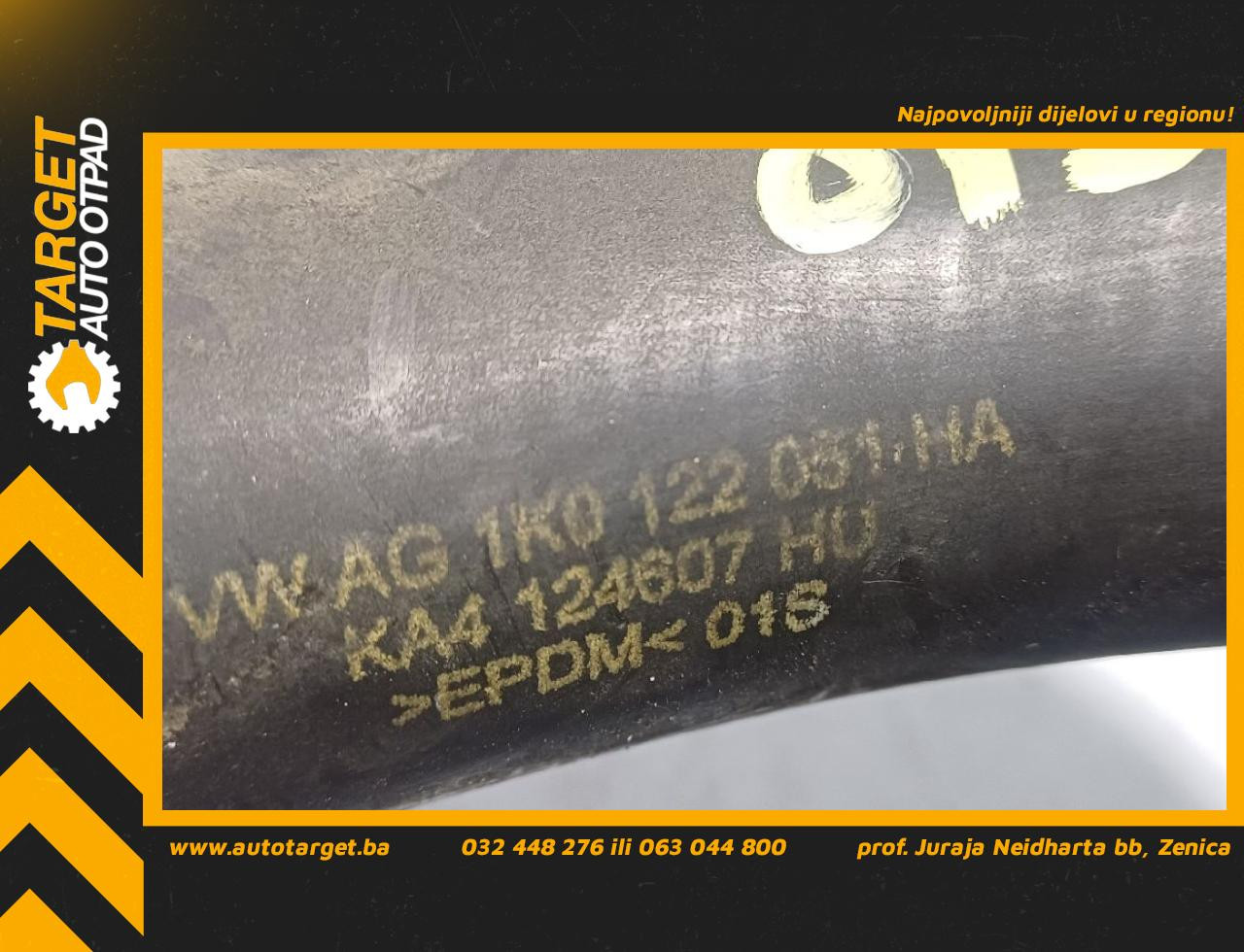 DIJELOVI CRIJEVO VW GOLF 6 SW > 09-13 1.6 1K0122051HA
