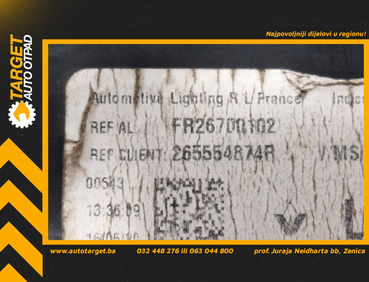 DIJELOVI STOP SVJETLO RENAULT MEGANE > 16-20 1.5 265554874R