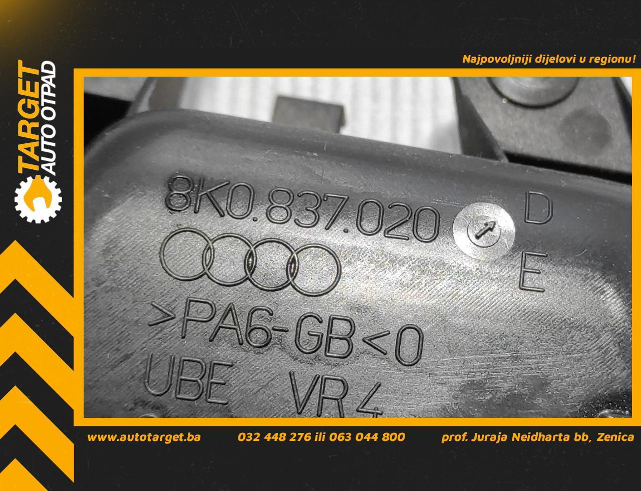 UNUTRASNJA RUCKA VRATA AUDI A4 (B8) > 12-15 8K0837020D
