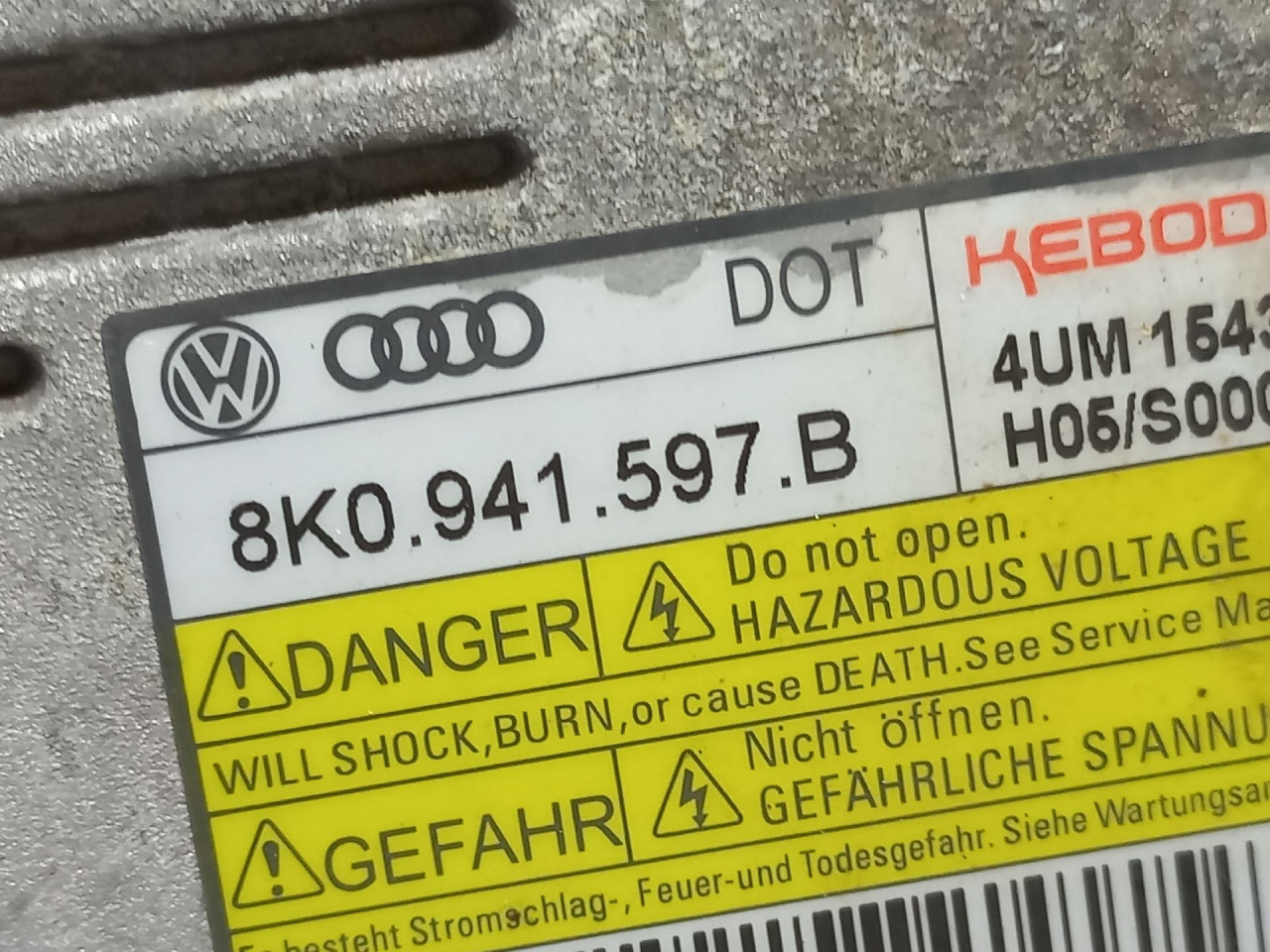 BALAST FARA AUDI A4 (B8) > 12-15 8K0941597B