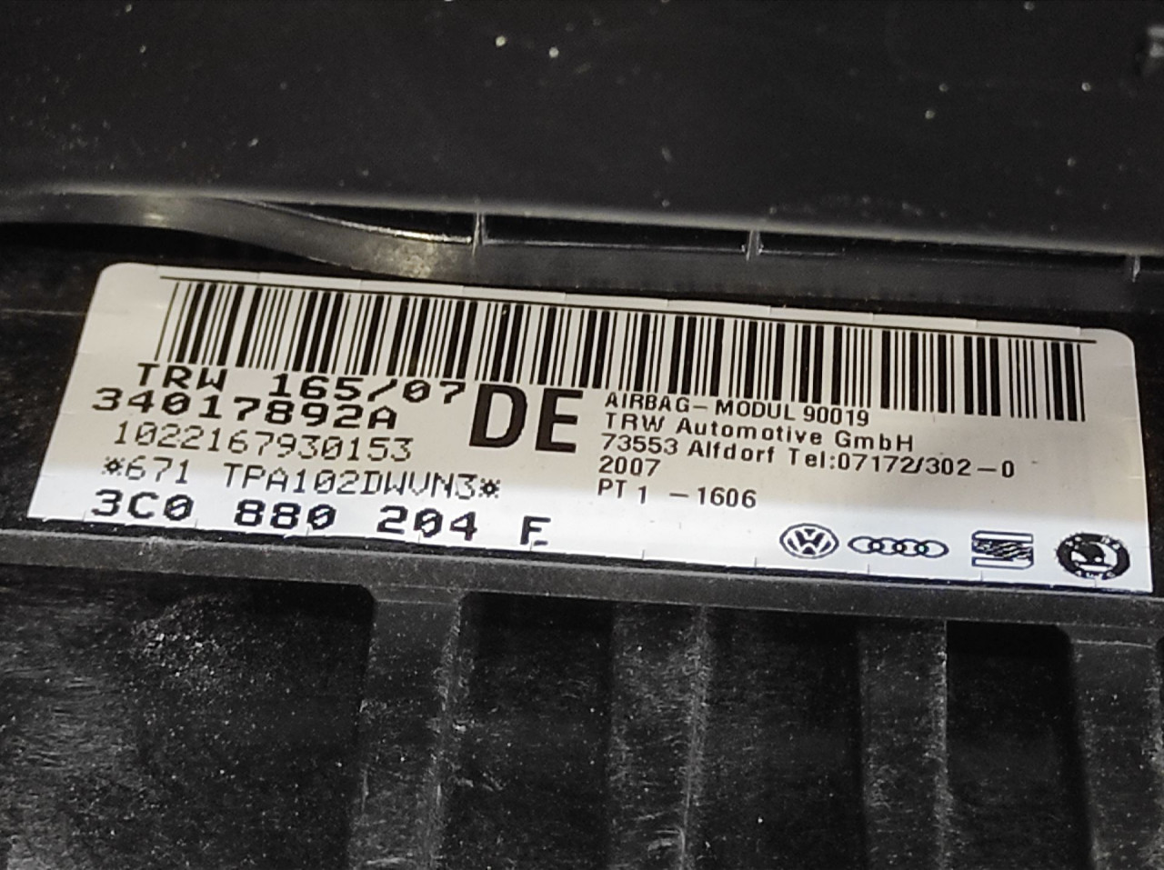 AIRBAG SUVOZACA VW PASSAT B6 > 05-10 3C0880204E