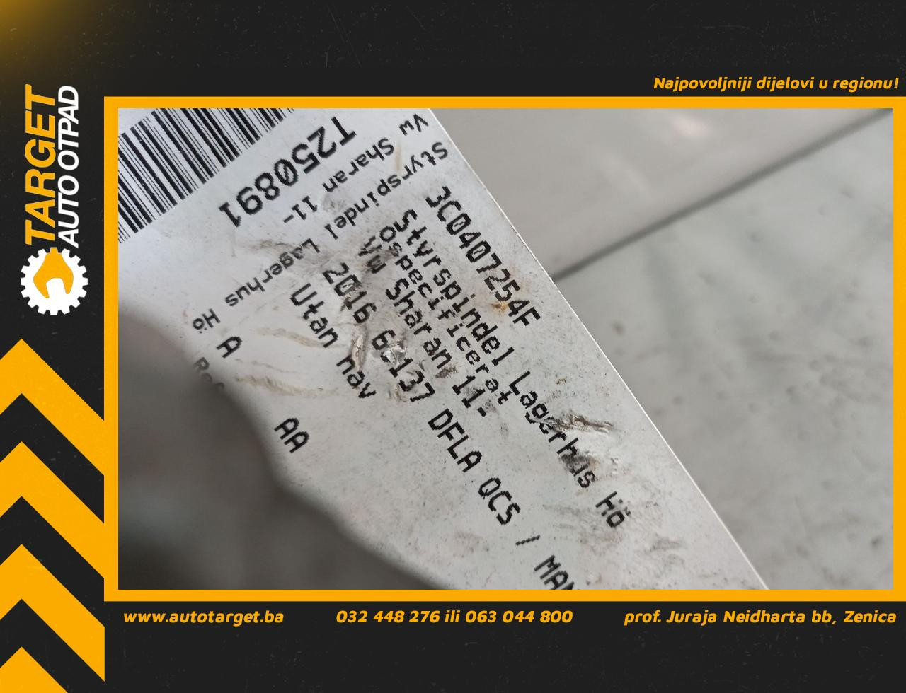 DIJELOVI GLAVCINA VW PASSAT B6 > 05-10 3C0407254F