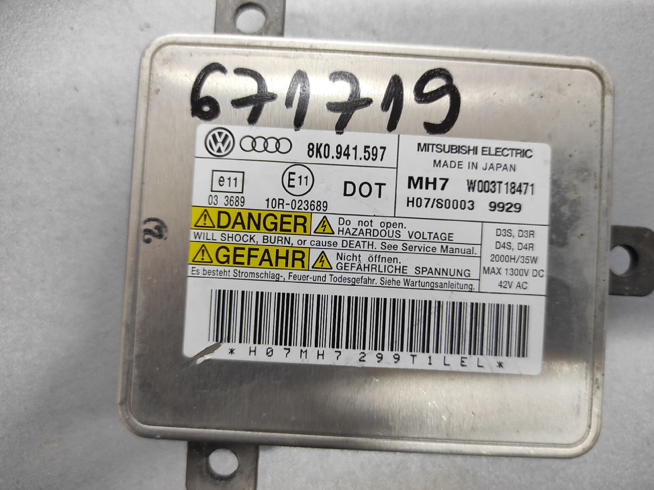 BALAST FARA AUDI A3 (8V1/8VA) > 12-16 8K0941597